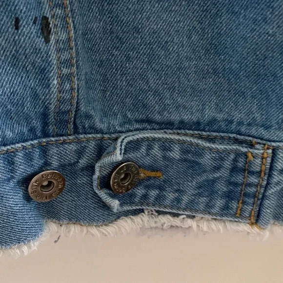 The Top Romance Blue Distressed Jean Jacket​​ - Picture 11 of 14